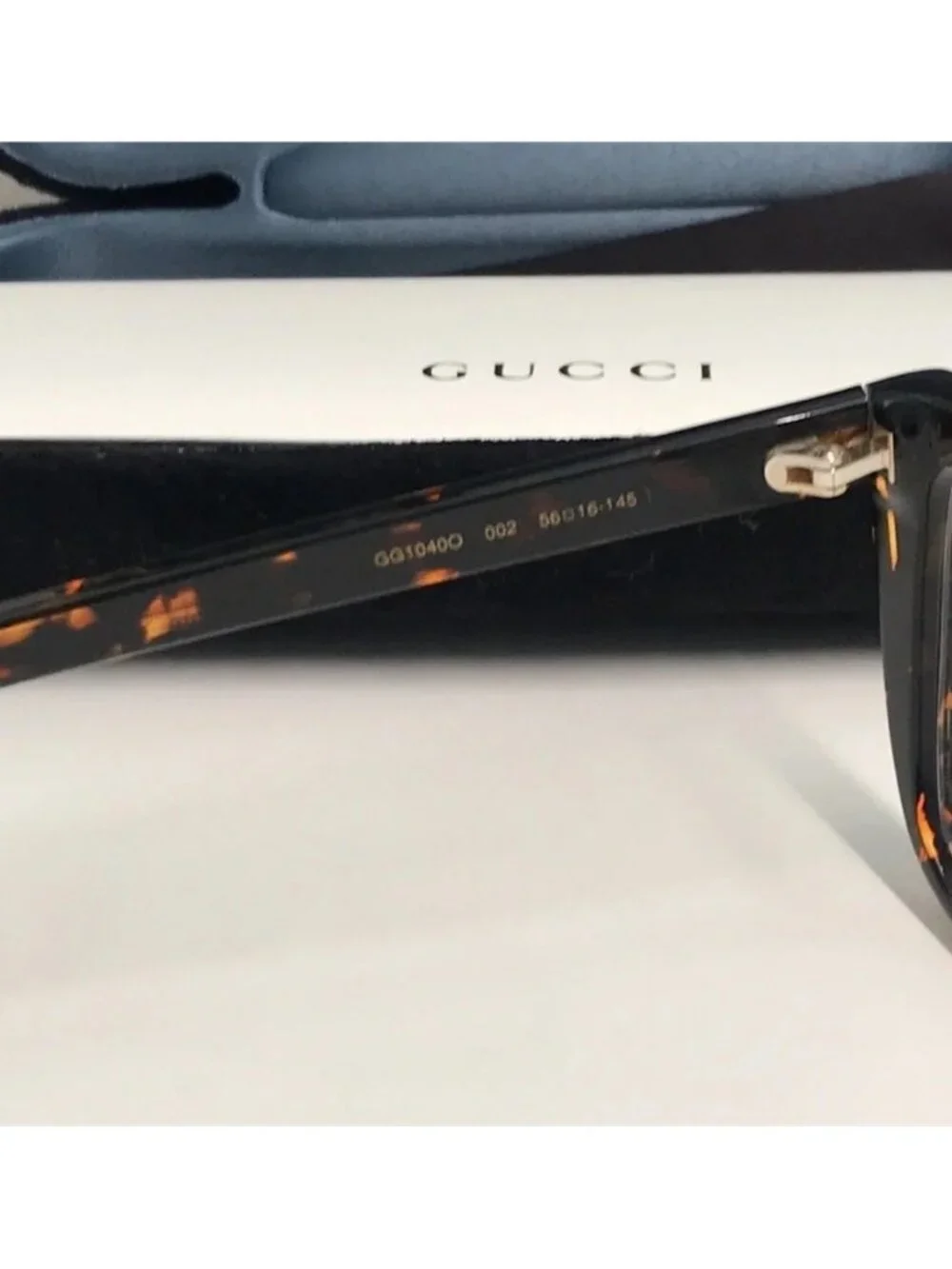 New Authentic Gucci Tortoiseshell Square Glasses GG1040o 002